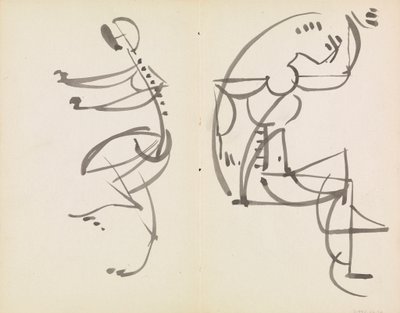 Estudos de duas figuras 作： Henri Gaudier Brzeska