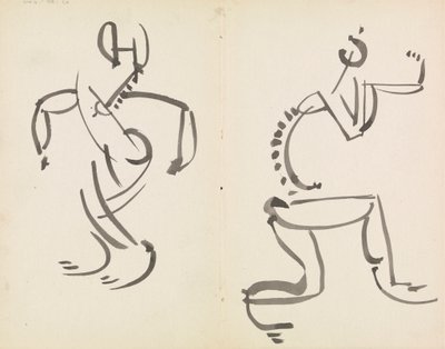 2 つの図の研究 作： Henri Gaudier Brzeska