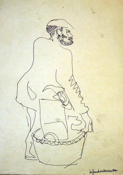 中古品を販売するホワイトチャペルのユダヤ人 作： Henri Gaudier Brzeska