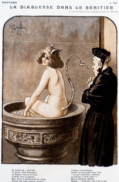 ベニティエの悪魔 - Henry Gerbault (1863-1930) 著、「「Fantasio」」、1926 年 1 月 2 日より 作： Henri Gerbault