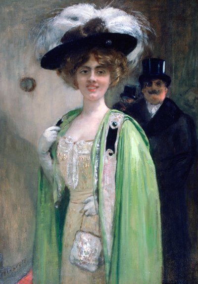 イベントに到着したカップル、c1872-1929 作： Henri Gervex