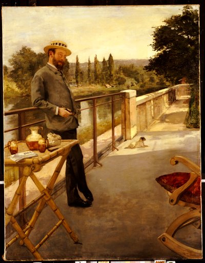 テラスで優雅な男、1885 作： Henri Gervex
