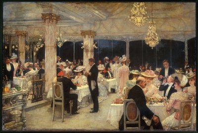 アルメノンヴィル、グラン・プリ夕刻、1905年（油彩・カンヴァス） 作： Henri Gervex