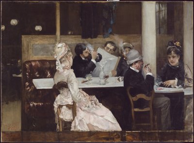 パリのカフェシーン、1877 作： Henri Gervex