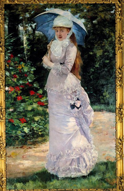 ナナのモデルとなった宮廷女官、マダム・バルテス・ド・ラ・ビグネ（1861-1910）の肖像。アンリ・ジェルベックス（1852-1929）による絵画 作： Henri Gervex