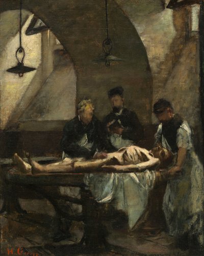 「オテルデューの検死」のための習作 作： Henri Gervex