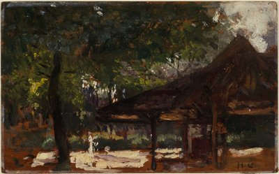 プトー・セルクルのための習作、1907年頃（木に油彩） 作： Henri Gervex