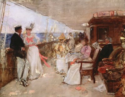 列島でのヨット、1898年頃（スケッチ） 作： Henri Gervex