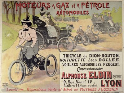 パリの自動車販売店を宣伝するポスター 作： Henri Gray