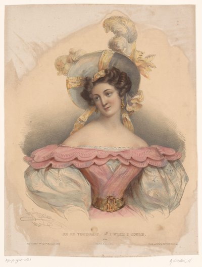 悔しい思いをする若い女性 Je le buidrais / できたらいいのに (オブジェクトのタイトル) 物思いにふける人物表現（連載タイトル） 作： Henri Grevedon