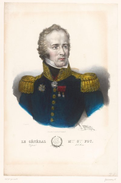 マクシミリアン・セバスチャン・フォイの肖像 General M.lien S.tien Foy, MP for Aisne (オブジェクトのタイトル) Generals van het Keizerrijk (シリーズタイトル) 作： Henri Grevedon
