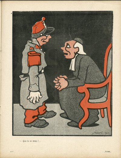 ラシエット・オ・ブール」144番、風刺的な色彩 作： Henri Gustave Jossot
