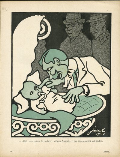 ラシエット・オ・ブール、144号、風刺的な色彩 作： Henri Gustave Jossot