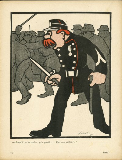 ラシエット・オ・ブール」150番、風刺的な色彩 作： Henri Gustave Jossot