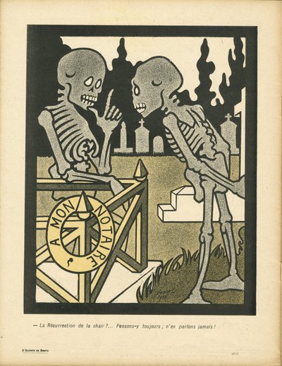 ラシエット・オ・ブール」156番、風刺的な色使い 作： Henri Gustave Jossot