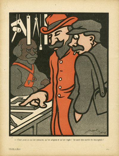 ラシエット・オ・ブール」169番、風刺的な色使い 作： Henri Gustave Jossot