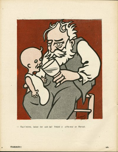ラシエット・オ・ブール178番、色彩風刺 作： Henri Gustave Jossot