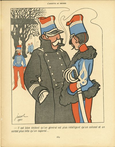 プレート・オー・バター』43号、風刺的な色彩 作： Henri Gustave Jossot