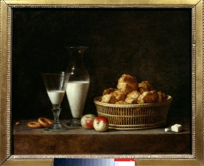 orgeat の小さなスナックまたはデカンタ Roland Delaporte (de la Porte) (1724-1793) による絵画 1787 日。 0.37x0.46 m パリ、ルーヴル美術館。 作： Henri Horace Roland Delaporte