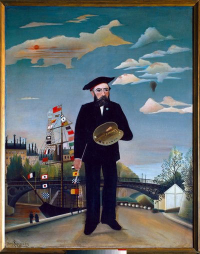自画像、サン・ルイ島より 作： Henri J.F. (1844 1910) Rousseau