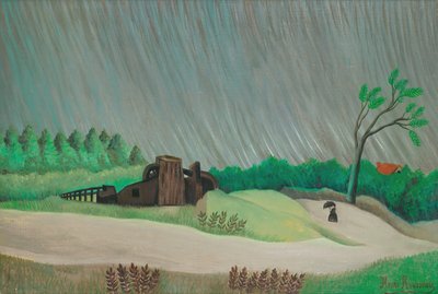雨の朝 (キャンバスに油彩) 作： Henri Rousseau