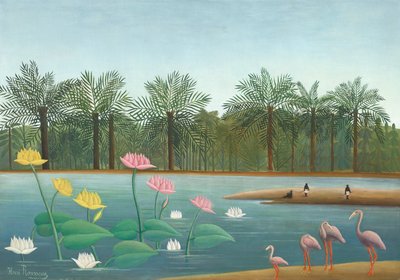 フラミンゴ 作： Henri J.F. (1844 1910) Rousseau