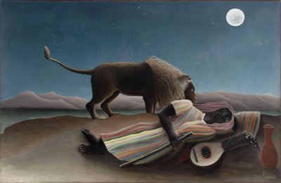 "Douanier Rousseau "として知られるHenry Rousseau（1844-1910）の絵画 1897 Dim. 129.5x200.7 cm ニューヨーク近代美術館 作： Henri J.F. Rousseau