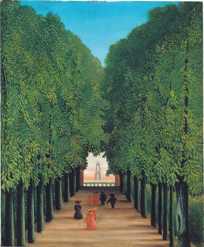 セントクラウドの公園のアベニュー、1908年頃（キャンバスに油彩） 作： Henri Rousseau