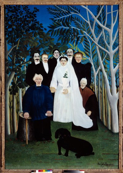 1905年頃の結婚式。アンリ・ルソー（ル・ドゥアニエ）（1844-1910）の絵画 作： Henri J.F. Rousseau