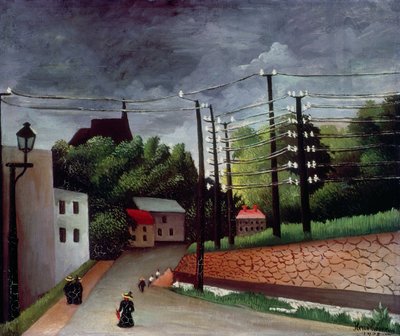 マラコフの眺め、Hauts-de-Seine 作： Henri J.F. Rousseau