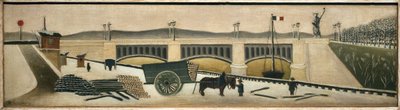 グルネル橋。アンリ・ルソーの絵画 作： Henri J.F. Rousseau