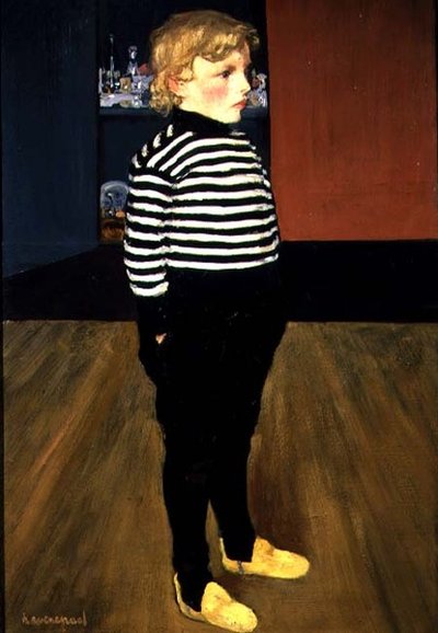 ストライプのジャージを着たチャールズ 作： Henri Jacques Edouard Evenepoel