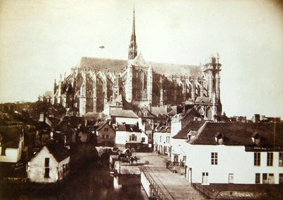 アミアン大聖堂、1851-52年頃（カロタイプ） 作： Henri Jean Louis Le Secq