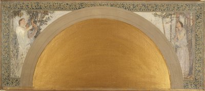 パリ市立美術館南玄関サロンのスケッチ：リリシズムとハーモニー 作： Henri Jean Guillaume Martin