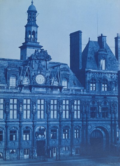 パリのホテルドゥヴィル、1853年（シアノタイプ） 作： Henri Jean Louis Le Secq
