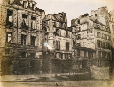 Hotel de Ville、1851年頃に向けたパリの通りの眺め（カロタイプ写真） 作： Henri Jean Louis Le Secq