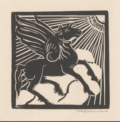 翼のある馬 作： Henri Jonas (signed by artist)