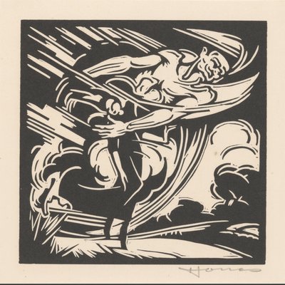 女と風 作： Henri Jonas (signed by artist)