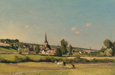サン・プリヴェの眺め 作： Henri Joseph Harpignies