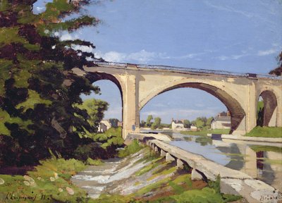 ブリアールのポン運河、1888 作： Henri Joseph Harpignies