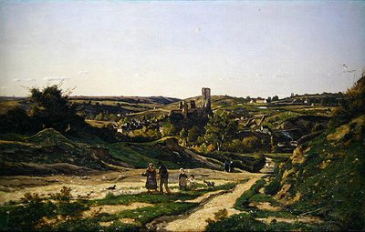 ヘリソンの城と村 作： Henri Joseph Harpignies