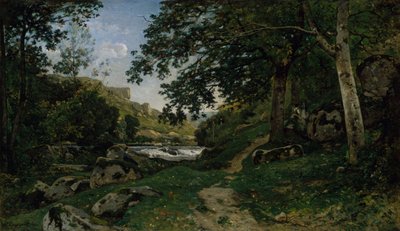モルヴァンシュマンデロッシェダンルモルヴァンのロッキーパス、1869年。 作： Henri Joseph Harpignies