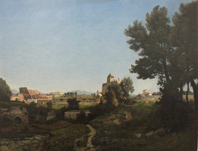 パラティーノの丘からのローマの眺め、1865 作： Henri Joseph Harpignies