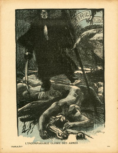 The Butter Plate」180番、カラーの風刺画 作： Henri Jules Ferdinand Bellery Defontaines