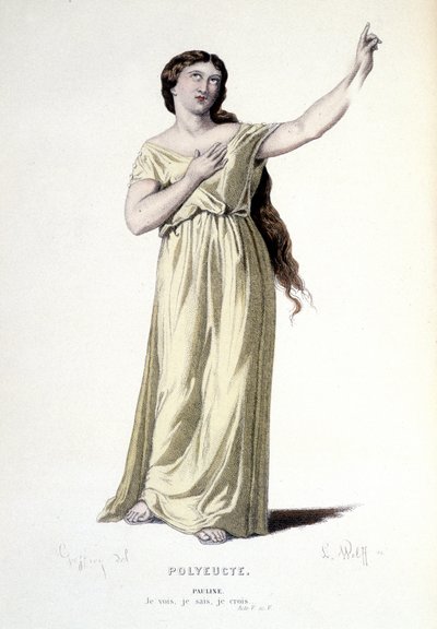「ポリユーク」のポーリンの衣装デザイン、1884 作： Henri Jules Jean Geoffroy