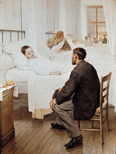 病院訪問日、1889年 作： Henri Jules Jean Geoffroy