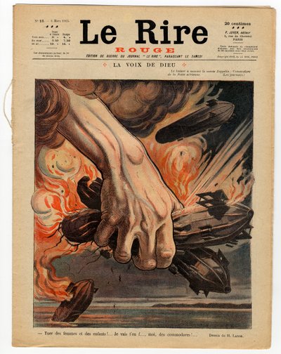 「The Red Laughter」の表紙、風刺的な色彩 作： Henri Lanos