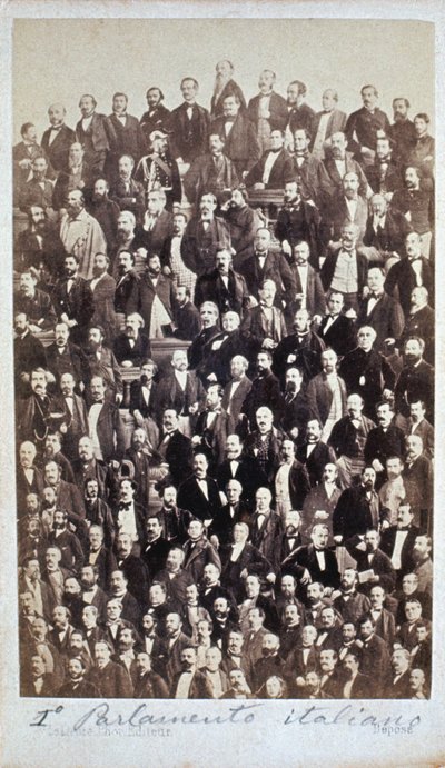 最初のイタリア議会 1861 作： Henri Le Lieure