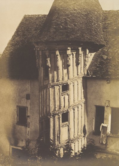 シャルトルの木製階段、1852年。 作： Henri Le Secq