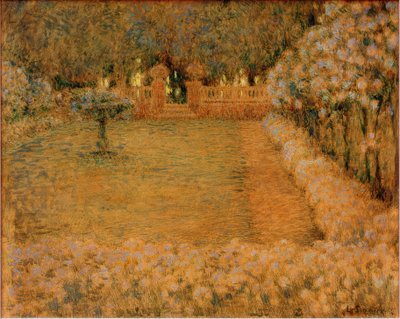 ガーベロイの夕暮れの白い庭 作： Henri Le Sidaner